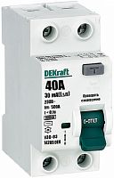 Выключатель дифференциального тока УЗО DeKraft УЗО-03 2п 40А 30мА 6,0кА тип AC  картинка